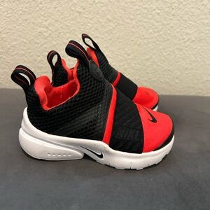 Nike Presto Toddler Red and Black Slip-On Sneakers